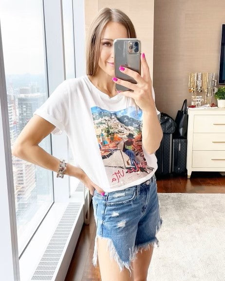 SOUTH PARADE “Dolce Vita” Loose Tee - White