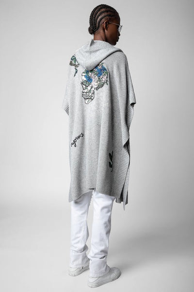 Zadig & Voltaire Inna S/S Embroidered Cardigan - Grey