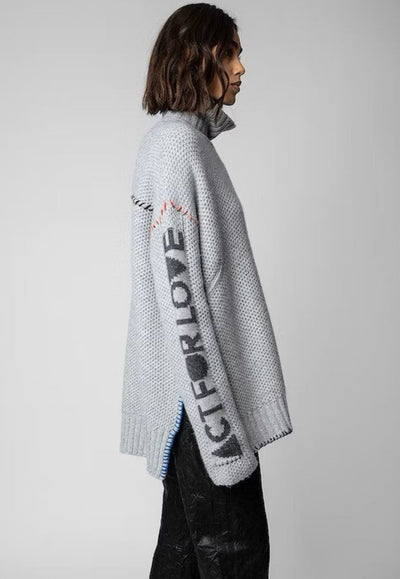 Zadig & Voltaire Alma Rc Pocket Knitted Sweater - Grey