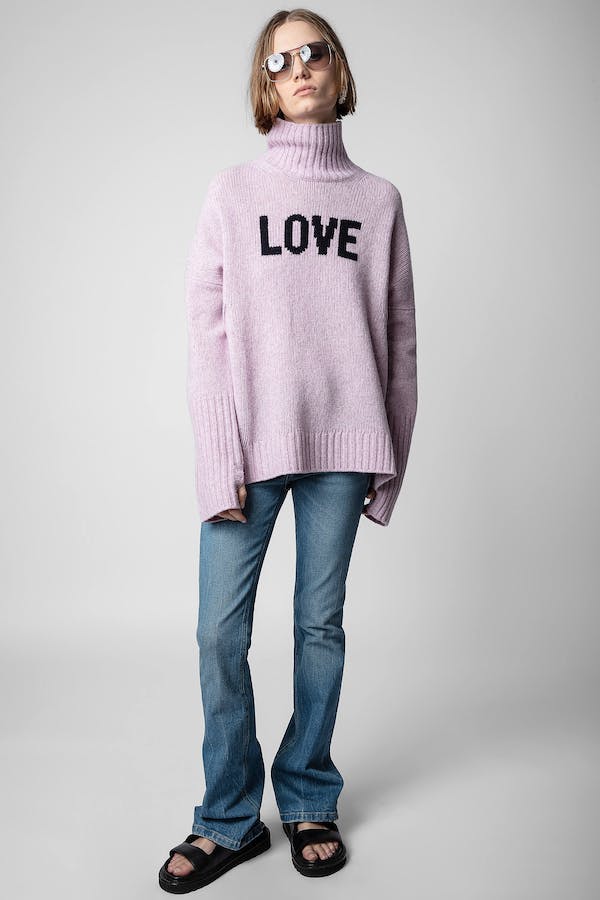 Zadig & Voltaire Alma Love Knitted Sweater - Lilac