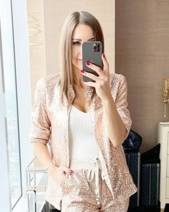 MINI Sequence Blazer - Rose Gold