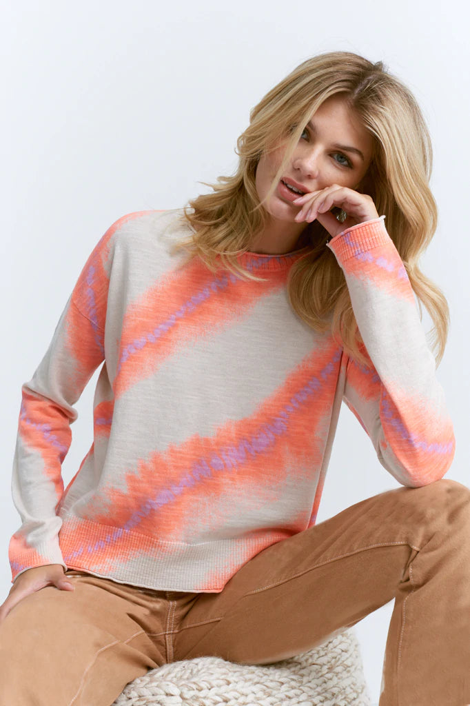 LISA TODD Crossing Lines Sweater - Glow Stick
