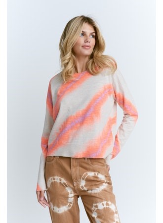 LISA TODD Crossing Lines Sweater - Glow Stick