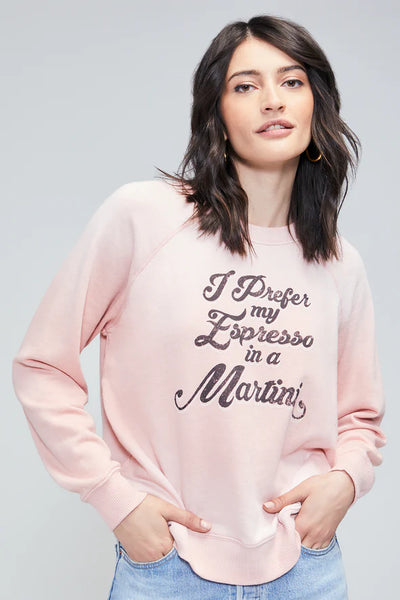 WILDFOX Espresso Martini SMR Sweatshirt - Silver Pink