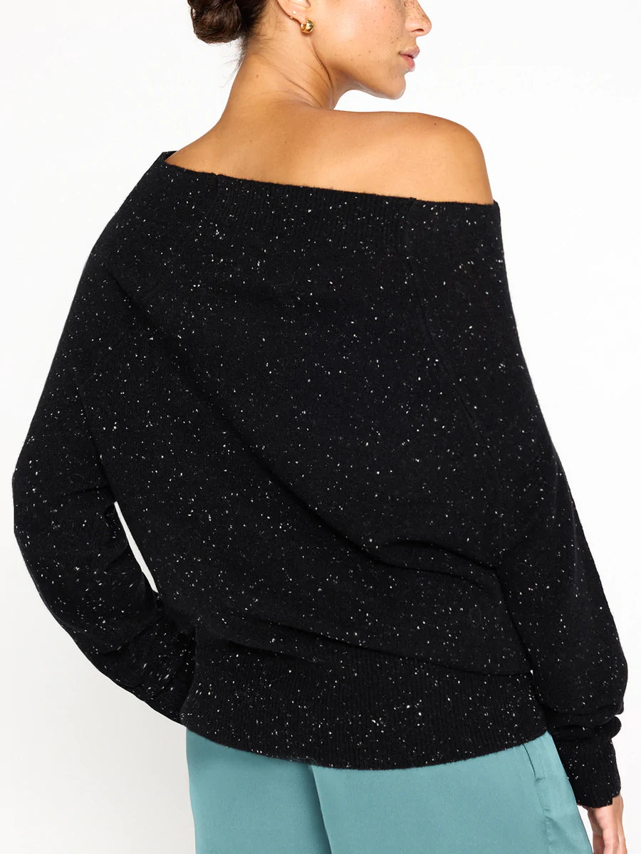 Brochu Walker Lori Off The Shoulder Sweater - Black Multi