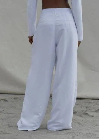 HERSKIND Lotus Wide Leg Pants - White