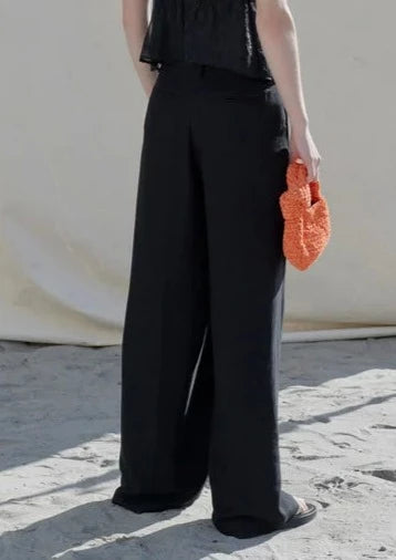 HERSKIND Lotus Wide Leg Pants - Black