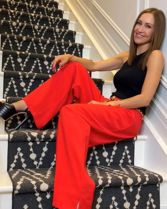 MOLLY BRACKEN Red Classic Trousers