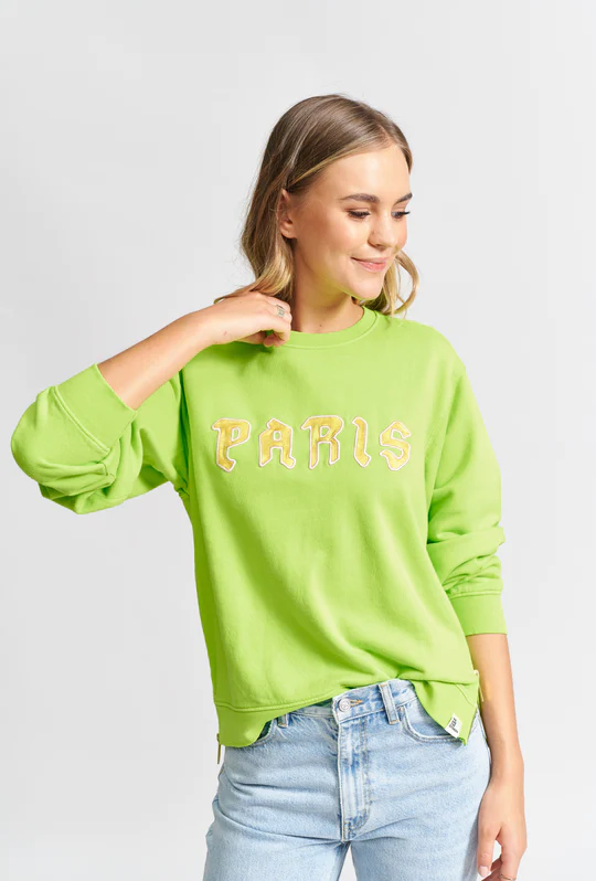 WATO “Paris” Slim Zip Sweatshirt - Lime