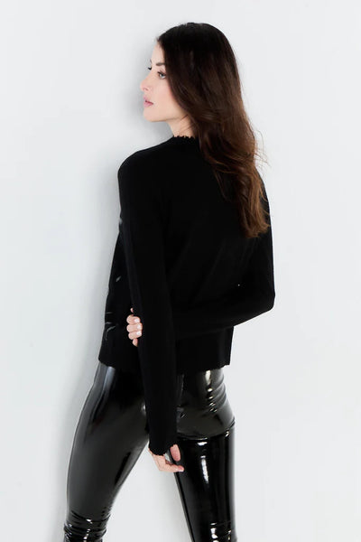 Lisa Todd Peace & Love Cashmere Sweater - Onyx