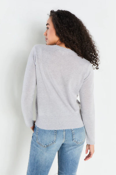 Lisa Todd Peace & Love Cashmere Sweater - Silver Mist