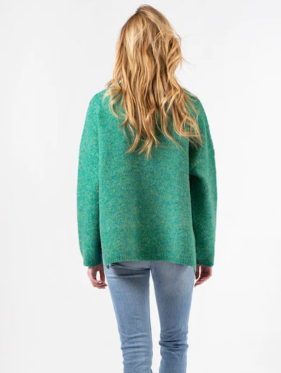 Lyla & Luxe Round Neck Sweater - Emerald