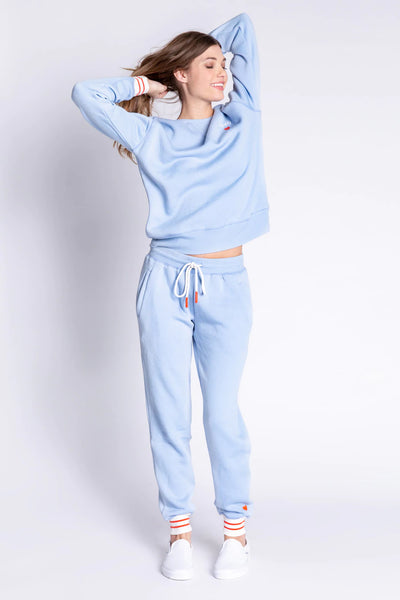 PJ Salvage “Happy Days Are Here” Jogger Ice Blue