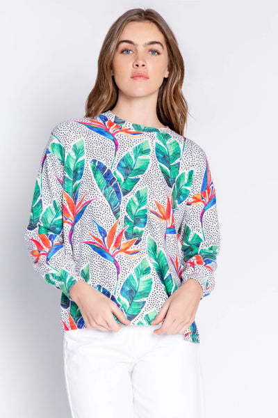 PJ Salvage Inside Out Floral L/S Ivory