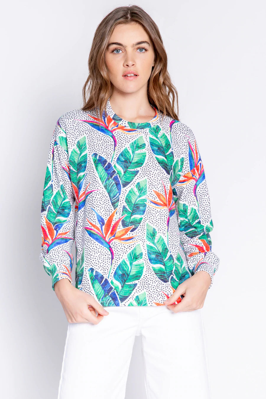 PJ Salvage Inside Out Floral L/S Ivory