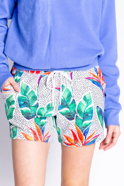 PJ Salvage Inside Out Floral Short Ivory