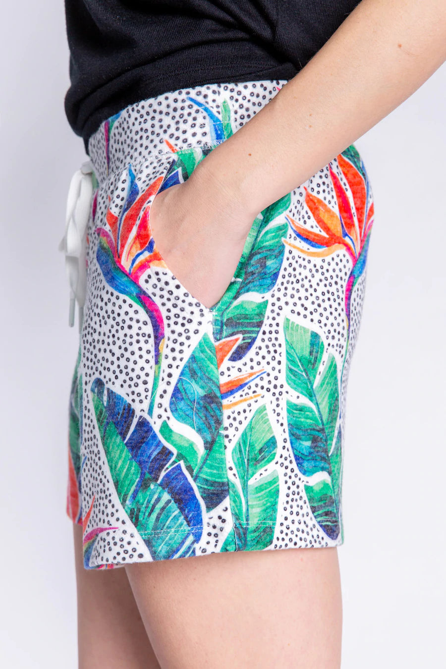 PJ Salvage Inside Out Floral Short Ivory