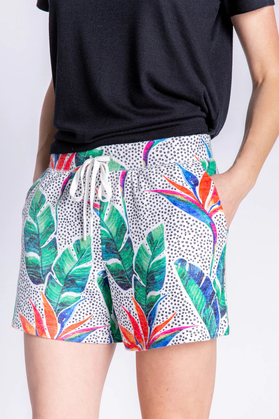PJ Salvage Inside Out Floral Short Ivory