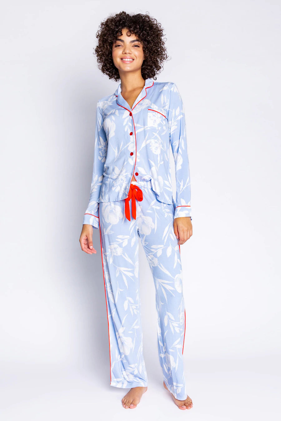 PJ Salvage Luxe Floral Pj Set - Ice Blue