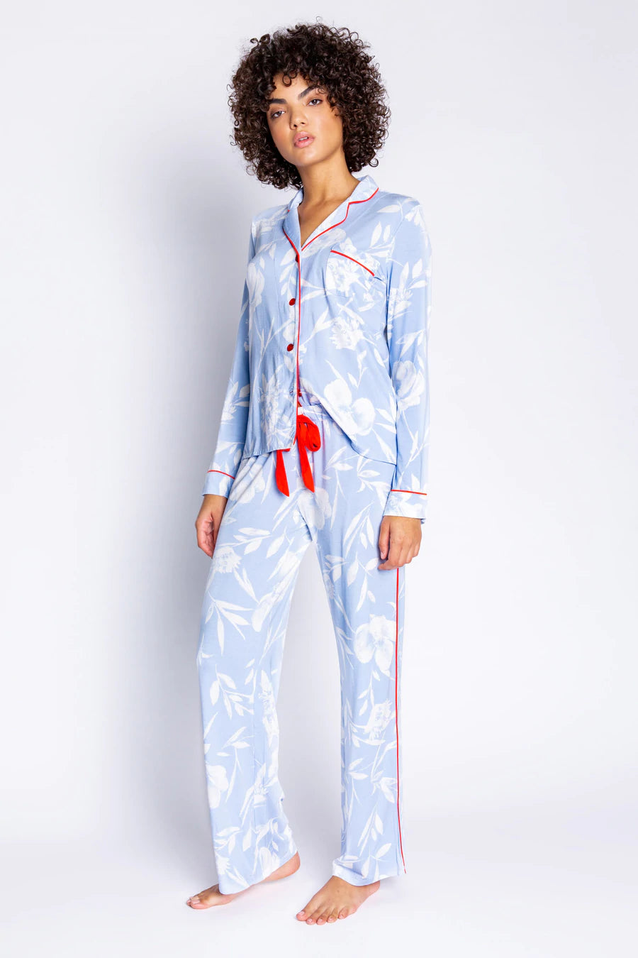 PJ Salvage Luxe Floral Pj Set - Ice Blue