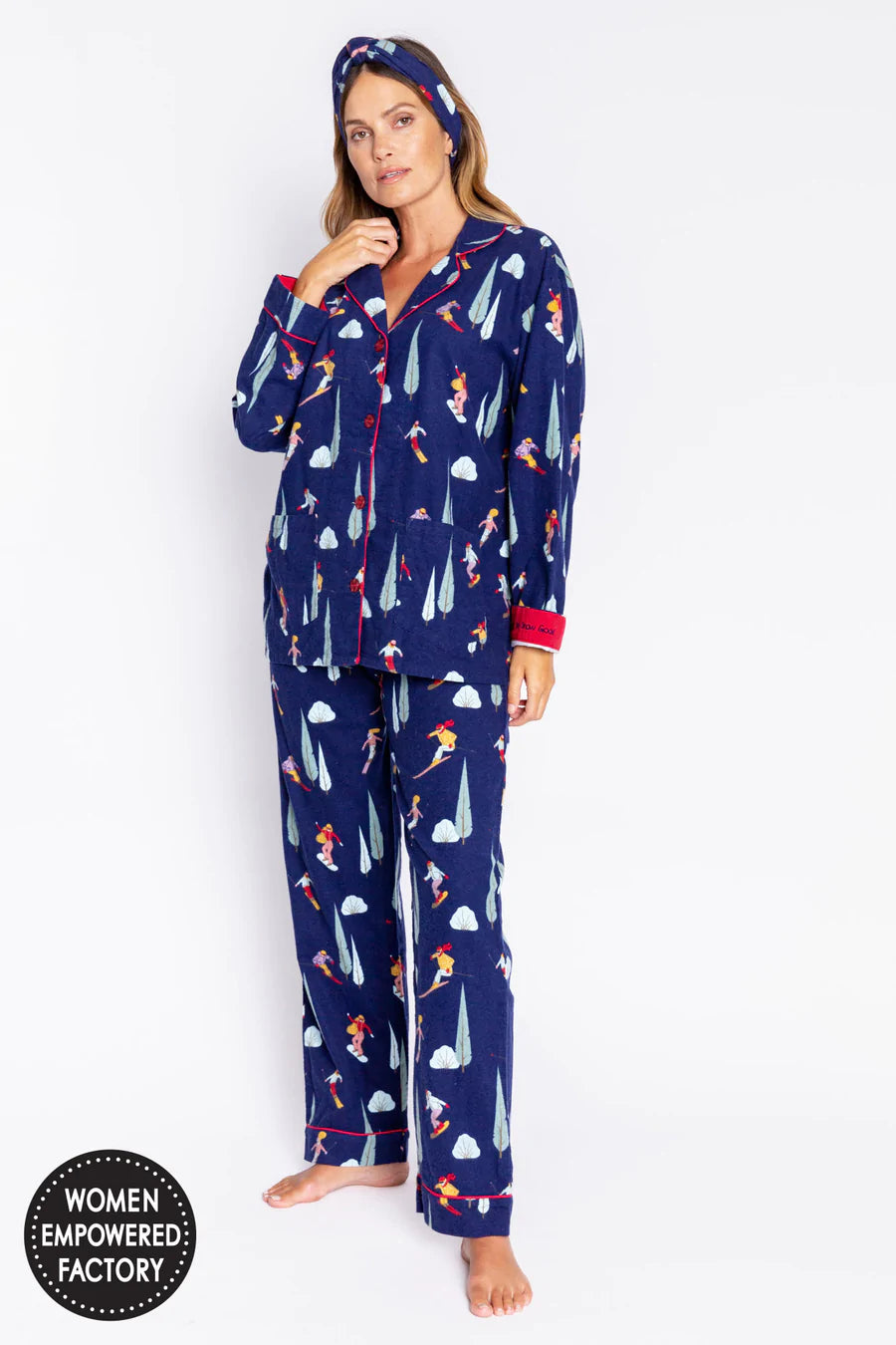 PJ Salvage Flannels Skiers PJ Set - Navy