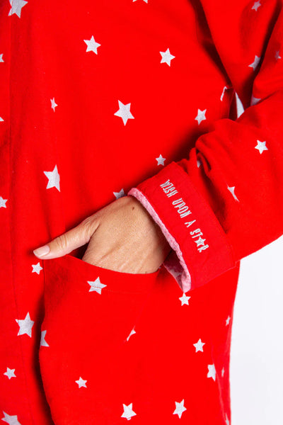 PJ Salvage Flannels Stars PJ Set - Red