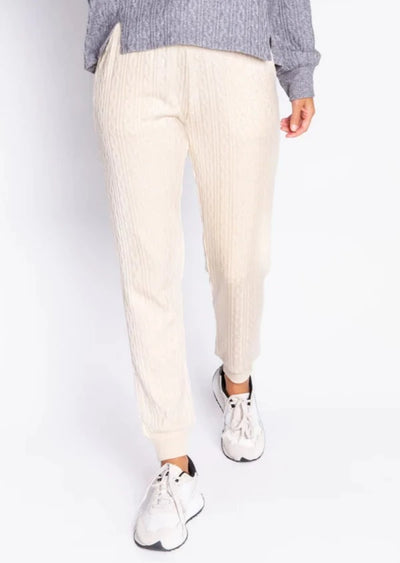 PJ Salvage The Tramway Cable Knit Pant - Oatmeal