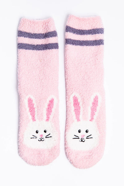 PJ Salvage Fun Socks Bunny - Pink