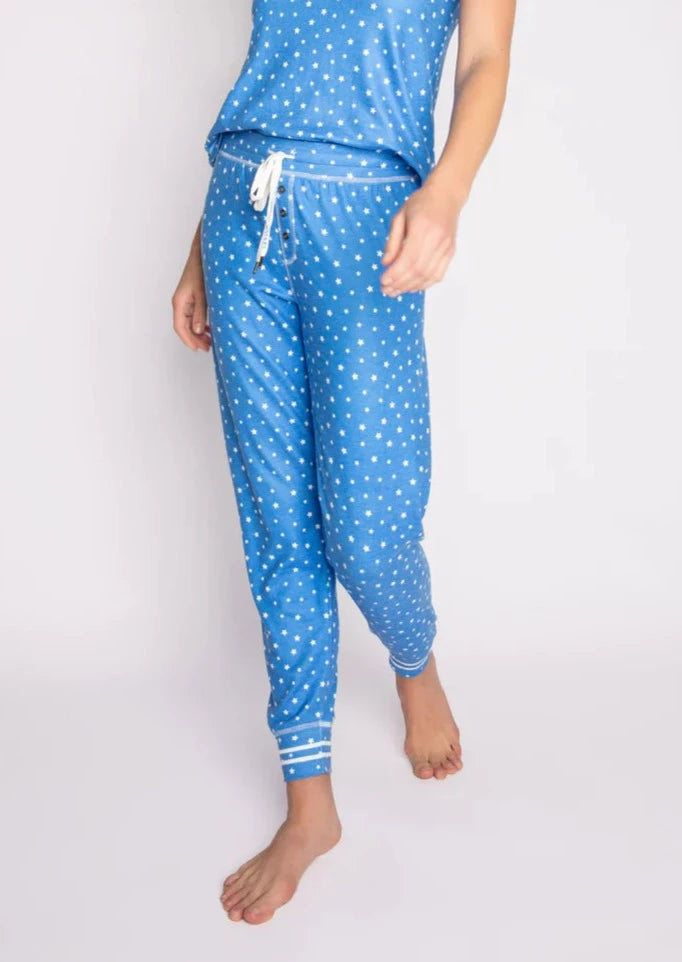 PJ Salvage Blue Stars Pants - Blue