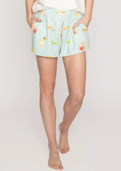 Pj Salvage Let’s Drink About It Shorts - Aqua