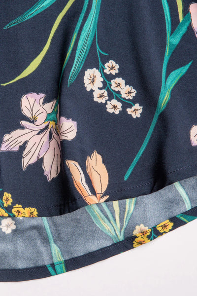 PJ Salvage Lily Forever Floral S/S Top - Navy