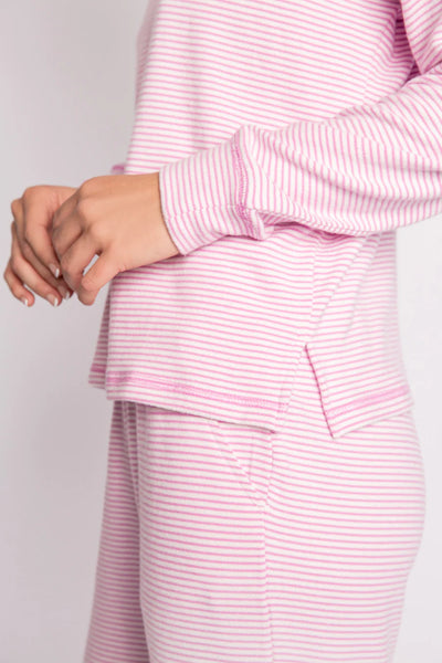PJ Salvage Mini Me Stripes L/S Top - Rose Pink