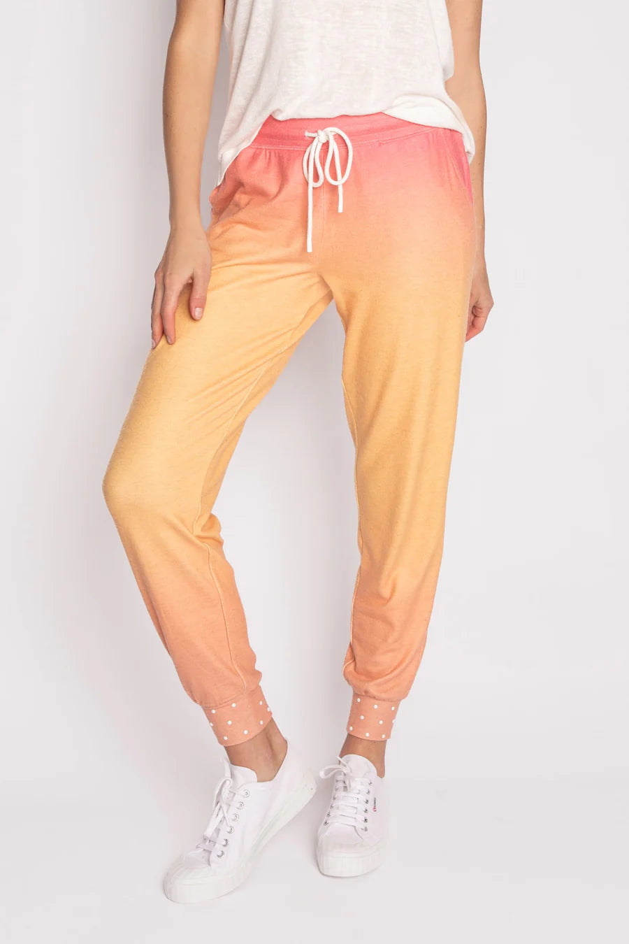 PJ Salvage Paradise Pearls Gradient Pants - Dusty Tangerine