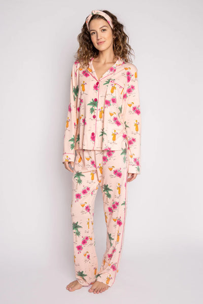 PJ Salvage Playful Prints Drinks PJ Set - Pink Dream
