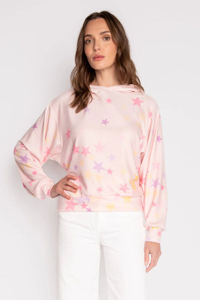 PJ Salvage Peachy Party Stars Hoodie - Blush