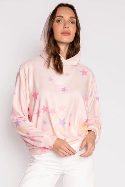 PJ Salvage Peachy Party Stars Hoodie - Blush