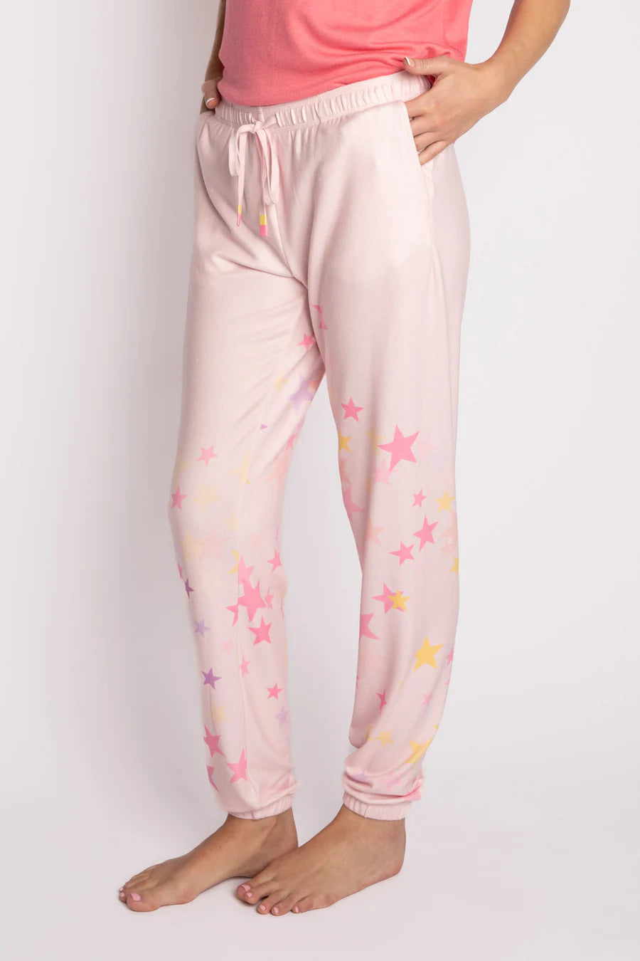 PJ Salvage Peachy Party Stars Pants - Blush
