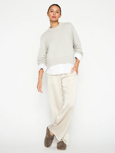 Brochu Walker Raya Ruched Crew Looker Top - Grey