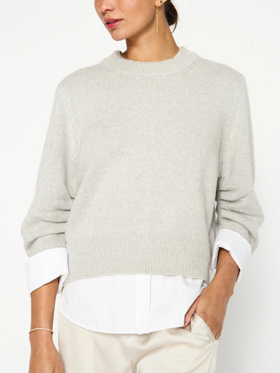 Brochu Walker Raya Ruched Crew Looker Top - Grey