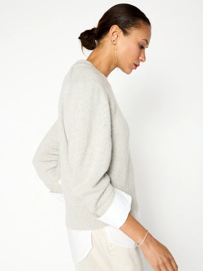 Brochu Walker Raya Ruched Crew Looker Top - Grey