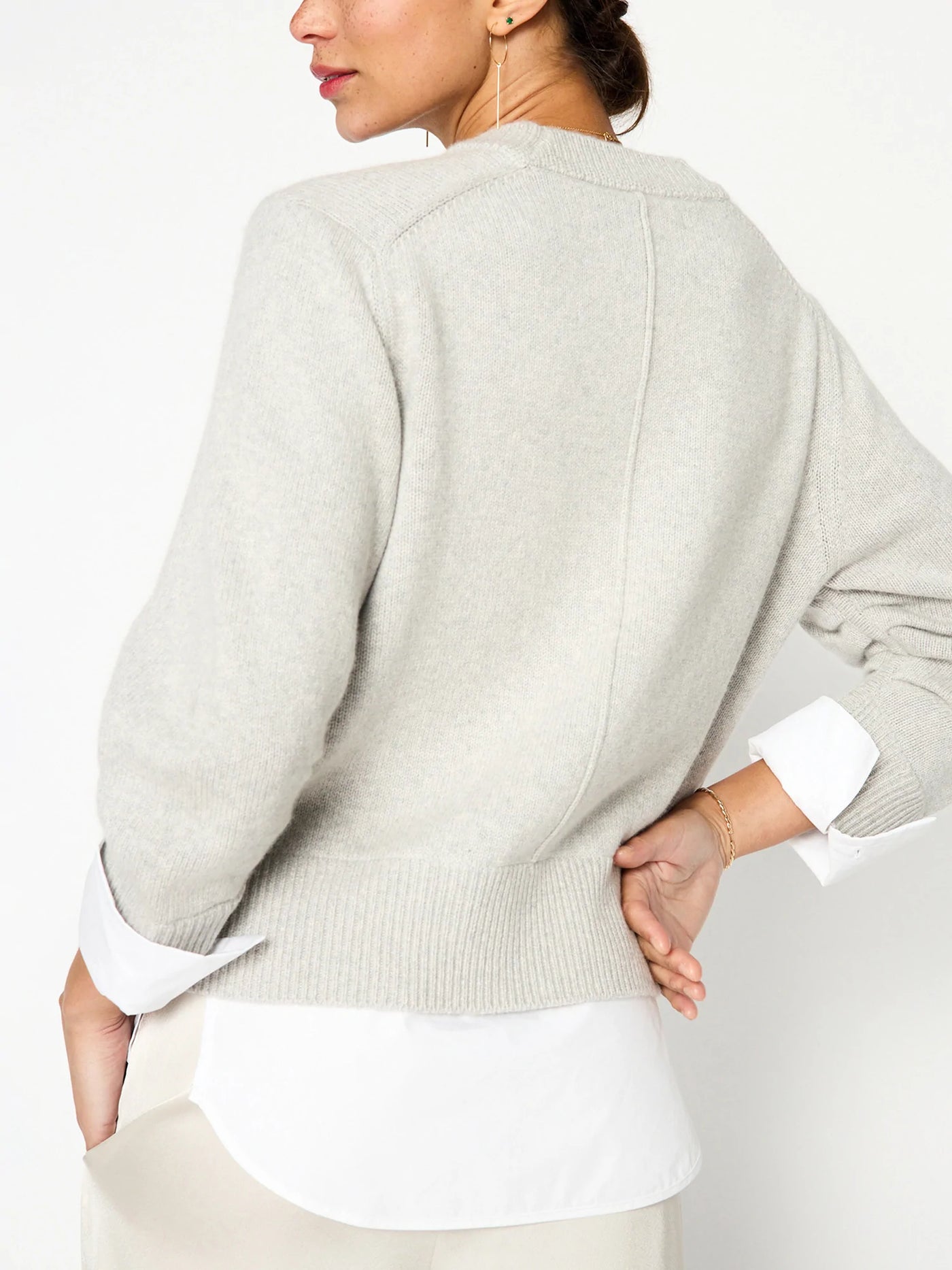 Brochu Walker Raya Ruched Crew Looker Top - Grey