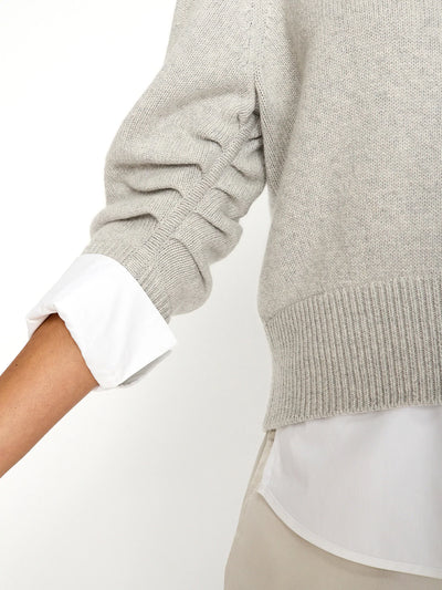 Brochu Walker Raya Ruched Crew Looker Top - Grey