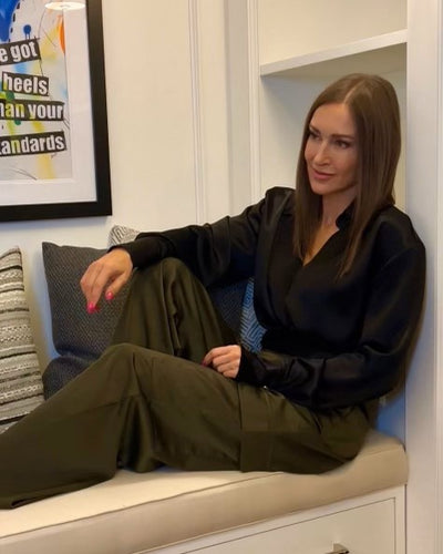 NONCHALANT Thorne Black Silky Top