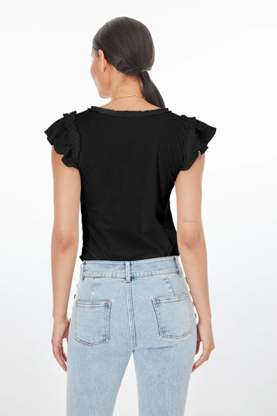 Generation Love Suzi Ruffle Top Black