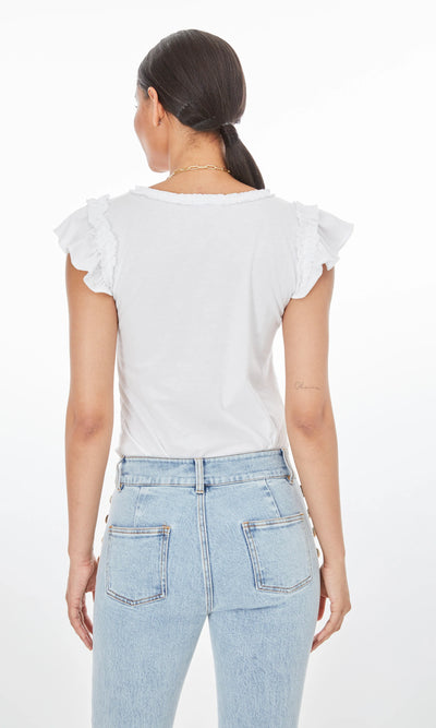 Generation Love Suzi Ruffle Top White