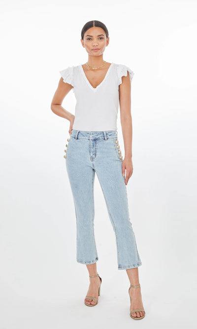 Generation Love Suzi Ruffle Top White