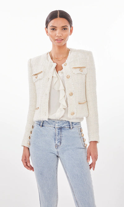 GENERATION LOVE Kristen Tweed Jacket - Cream