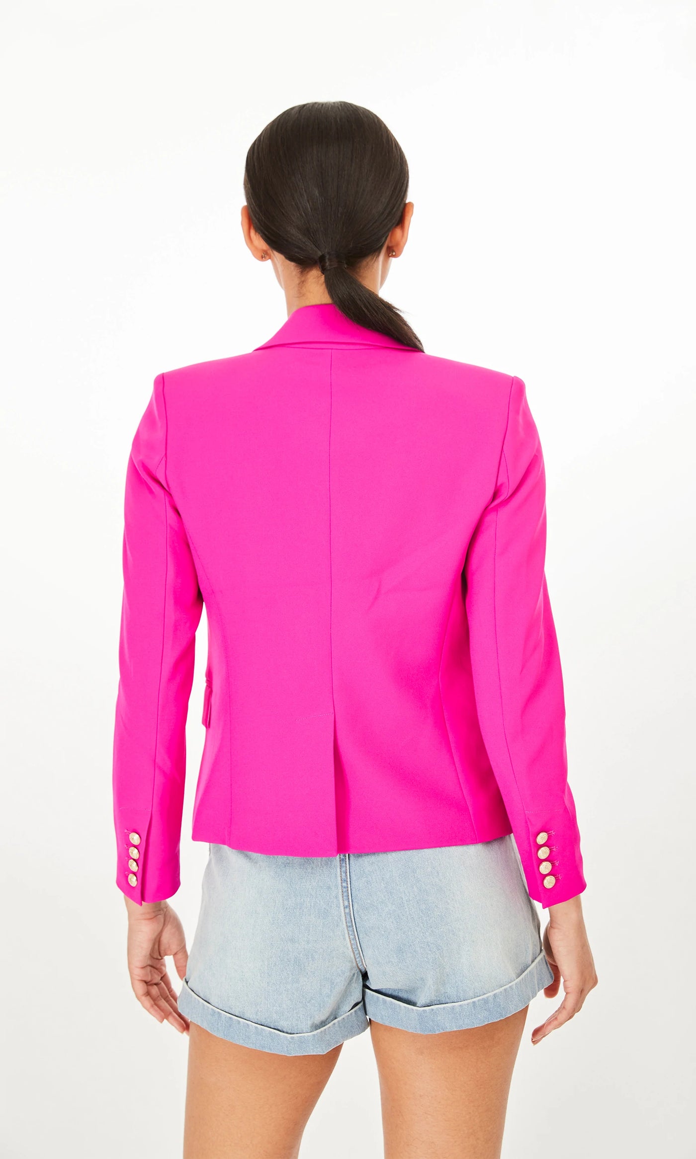 Generation Love Delilah Crepe Blazer Hot Pink