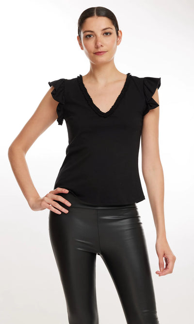 Generation Love Ember Ruffle Top - Black