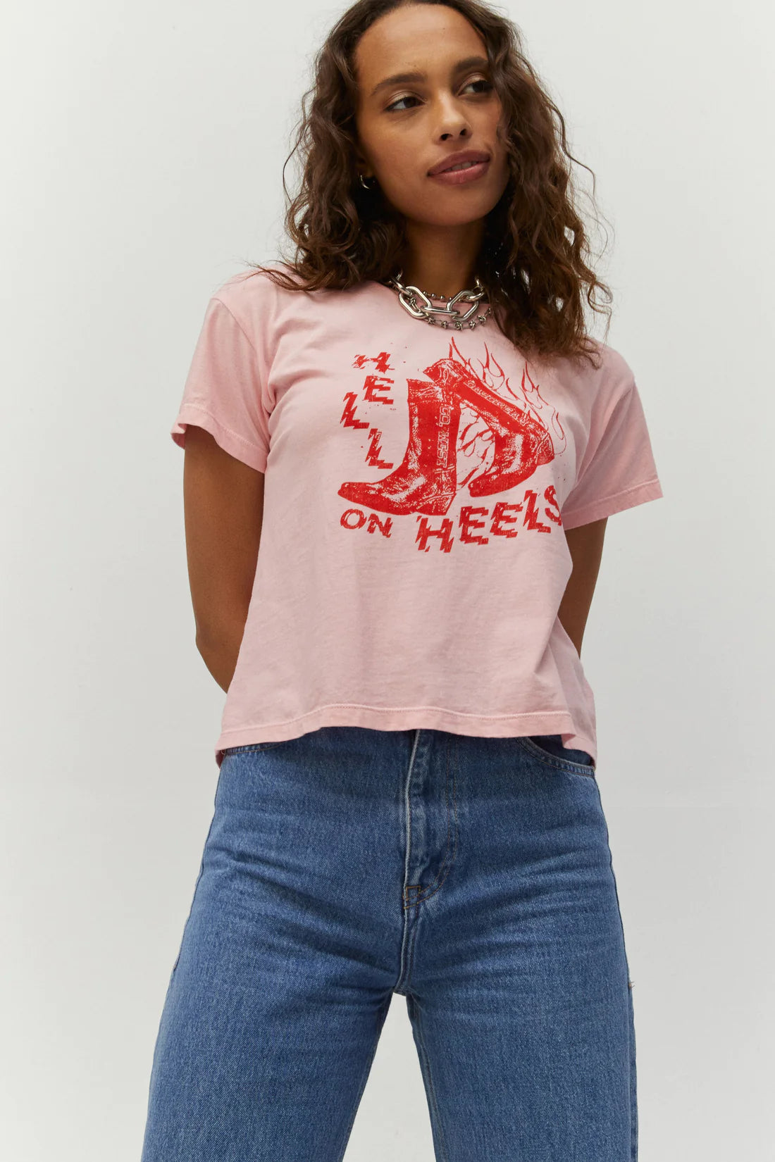 DayDreamer Hell On Heels Solo Tee - Pink Petal